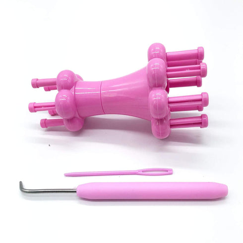 DIY Weaving Tool Hook Crochet Flower Arranger Spool Loom Knitter Knitting Rope Hook