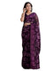 Vasthrlay Georgette Printed Unstitched Wine Saree