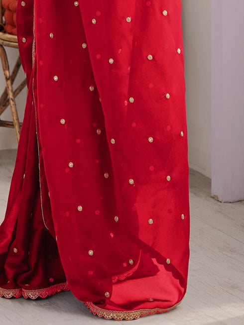 Vasthrlay Rangoli Traditional Az Ys Pranavi Red Ethnic Wear