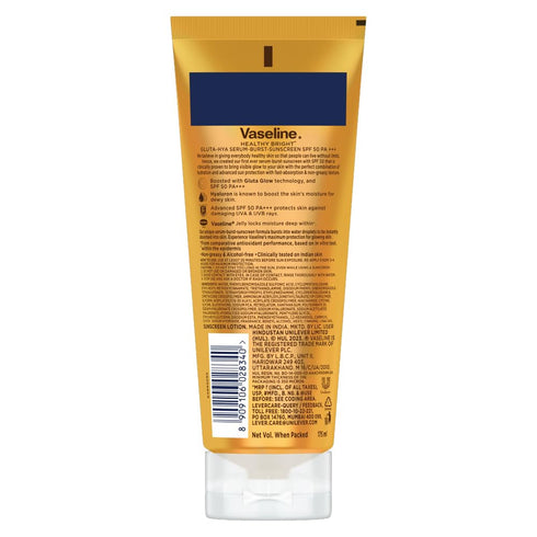Vaseline Gluta Hya Antioxidant SPF 50 PA+++ Sunscreen for Face & Body