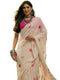 Vasthrlay Womens Printed Unstitched Beige Saree