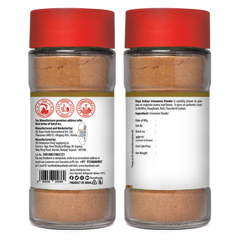 Keyafoods Keya Indian Cinnamon Powder 50g 100 Pure & Natural Packed with Zero Preservatives or Additives Indian Spices Aroma & Flavour Pack of 2