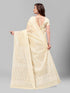 Vasthrlay Cotton Printed Mulmul Beige Saree