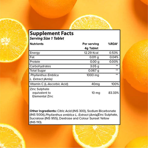 Plix Immune BoostTropical Orange 15 Effervescent Tablet Each
