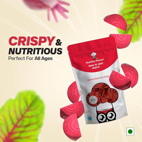 HEALTHY MASTER Baked Beetroot Chips