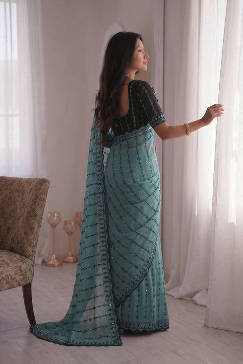 Vasthrlay Embroidery Unstitched Saree