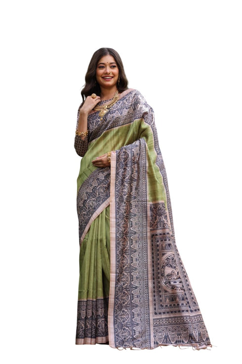 Vasthrlay Tussar Saree Ghicha