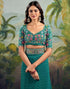 Vasthrlay Georgette Embroidery Unstitched Green Saree