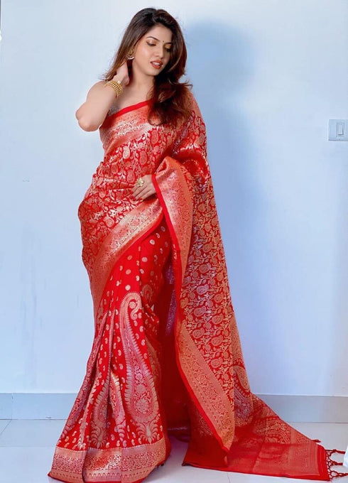 Vasthrlay Banarasi Border Saree