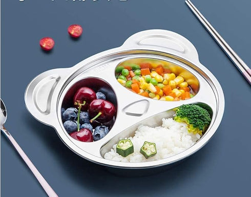 Stainless Steel Divided Meal Plate for Baby