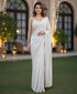 Vasthrlay Yellow Georgette Unstitched Saree