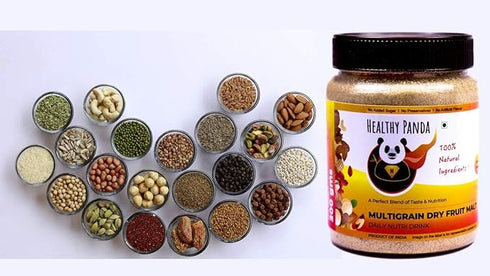 HEALTHY PANDA Organic Sprouted Multigrain Dry Fruit Malt