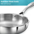 Hawkins Pro 22 cm Frying Pan Triply Stainless Steel Fry Pan