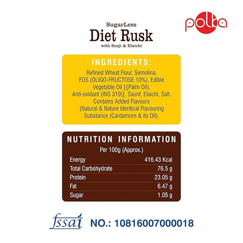 Polka Sugarless Diet Rusk
