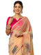 Vasthrlay Georgette Printed Unstitched Maroon Saree