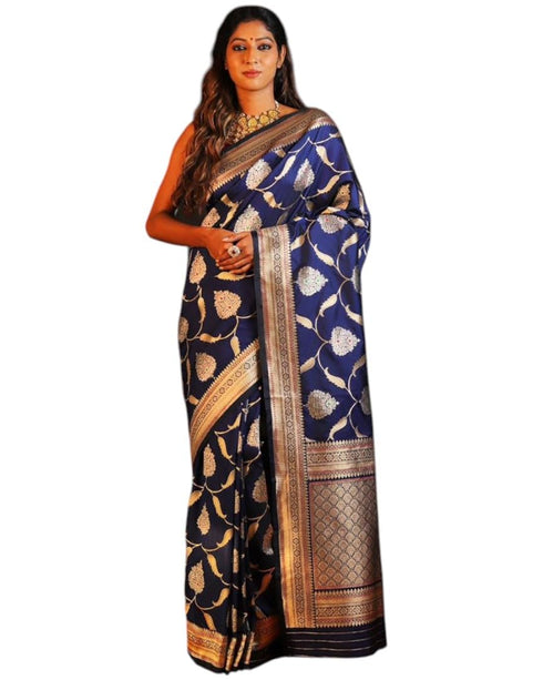 Vasthrlay Yellow Banarasi Wedding Saree