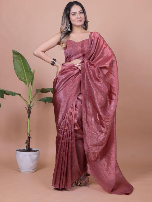 Vasthrlay Lavender Unstitched Saree