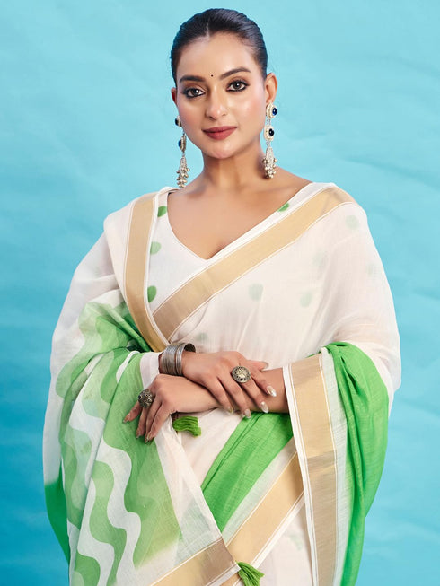 Vasthrlay Printed Unstitched Blouse Ethnic Wear