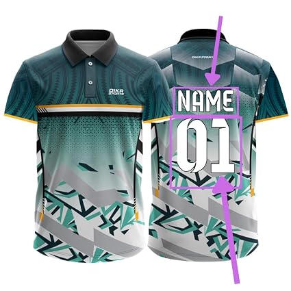 Dika Sports Custom Add Name And Number Jersey For Men Cricket T-Shirt