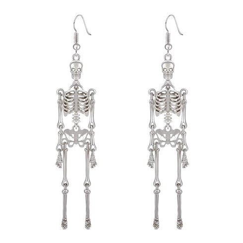Halloween Skeleton Earrings Spooky Skull Skeleton Dangle Earrings