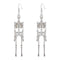 Halloween Skeleton Earrings Spooky Skull Skeleton Dangle Earrings