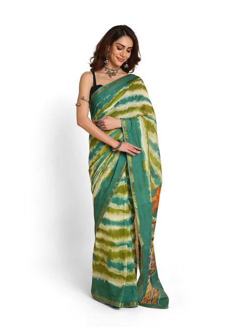 Vasthrlay Lightweight Breathable Traditional Printed Saree