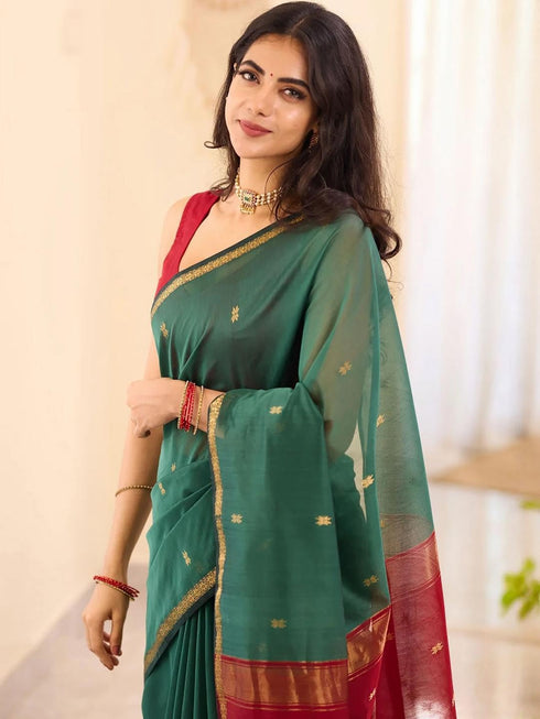 Vasthrlay Banarasi Unstitched Saree