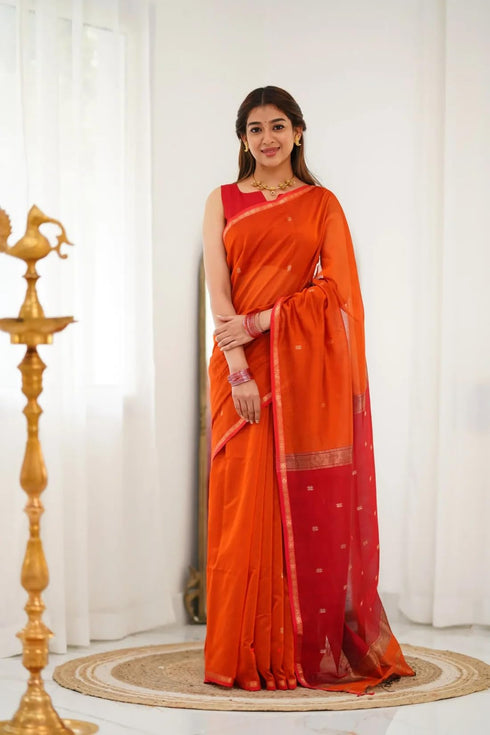 Vasthrlay Banarasi Unstitched Saree