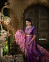 Vasthrlay Purple Banarasi Saree