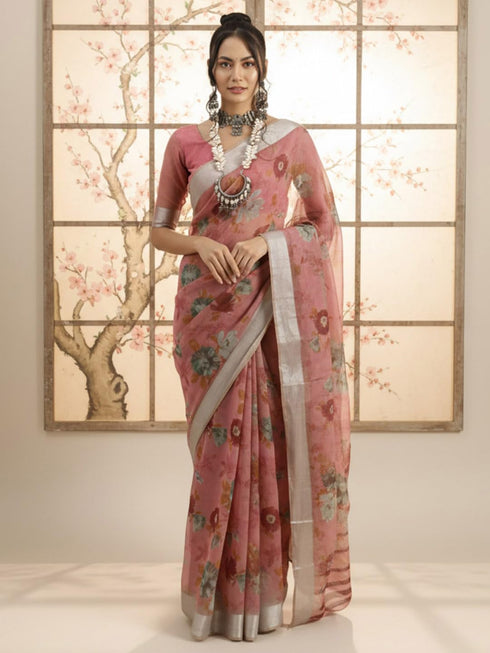 Vasthrlay Handloom Cotton Unstitched Blouse Ethnic Wear