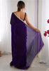 Vasthrlay Lavender Chiffon Sequins Unstitched Saree