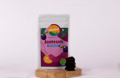 Nutrinat Jamun Fruit Squares | Dried Jamun Bites