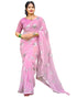 Vasthrlay Georgette Printed Unstitched Red Saree