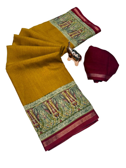 Vasthrlay Tussar Leheriya Printed