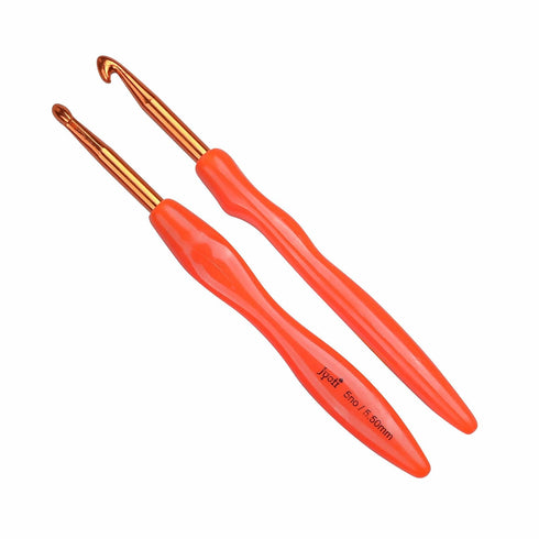 Crochet Hook with Soft Plastic Handle, Aluminium Knitting Needle, Weaving & Yarn Craft