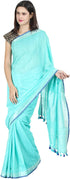 Vasthrlay Handloom Summer Contrast Vibrant Green
