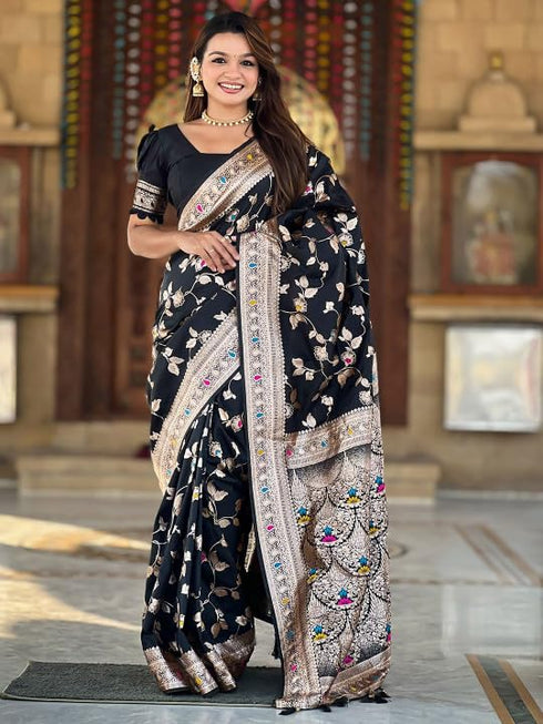 Vasthrlay Jacquard Unstitched Saree