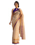 Vasthrlay Womens Printed Unstitched Off White Saree