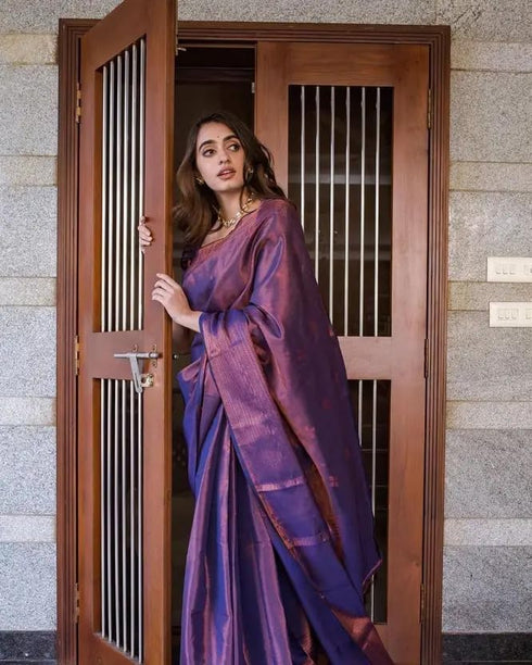 Vasthrlay Kanjivaram Traditional Unstitched Saree