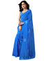 Vasthrlay Chanderi Printed Blue Saree With Unstitched Blouse Piece