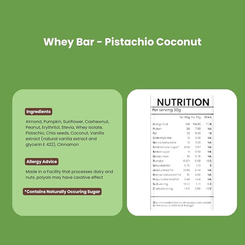 Kilobeaters Pistachio | Coconut Protein Whey Bars