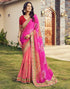 Vasthrlay Bandhani Embroidery Unstitched Red Saree