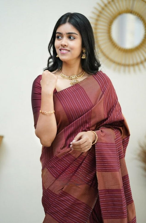 Vasthrlay Banarasi Unstitched Saree