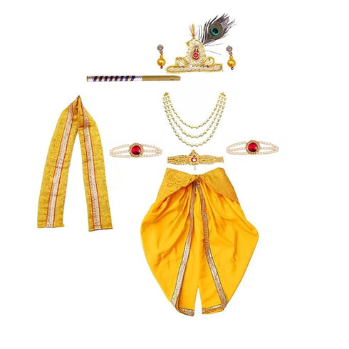 Krishna Dress Janmasthmi Costume for Baby Boy Set of 10