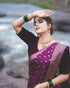 Vasthrlay Purple Kanjivaram Saree