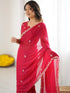 Vasthrlay Wine Georgette Saree