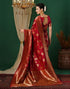 Vasthrlay Womens Jacquard Unstitched Maroon Saree