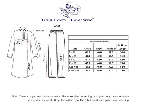 Vasthrlay Men's Cotton Straight Kurta Pyjama Set