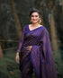 Vasthrlay Purple Banarasi Saree