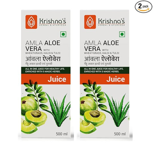 Krishna'S Herbal & Ayurveda Aloe+ Amla Juice 500Ml